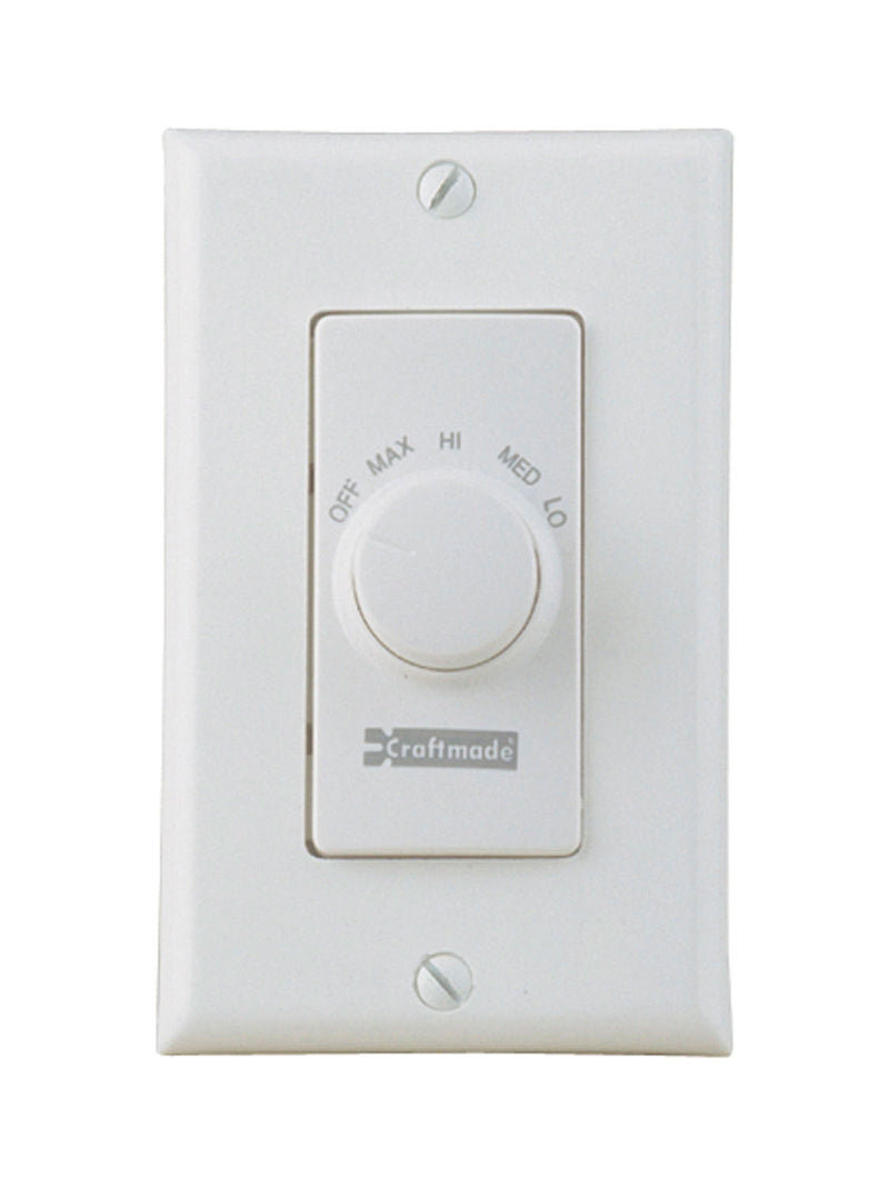 Craftmade CM-RTF-W 4 Speed Fan Control w/Decorative Plate, White