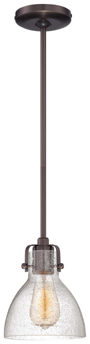 Minka-Lavery 2244-267C One Light Mini Pendant, Dark Brushed Bronze (Plated)