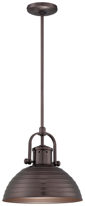 Minka-Lavery 2247-281 One Light Pendant, Harvard Court Bronze (Plated)