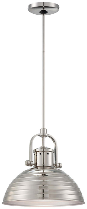 Minka-Lavery 2247-613 One Light Pendant, Polished Nickel