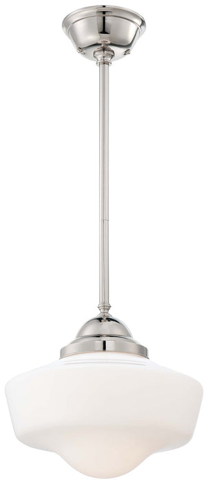 Minka-Lavery 2256-613 One Light Pendant, Polished Nickel