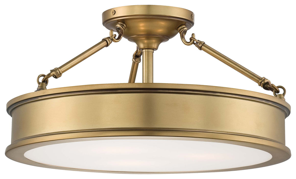 Minka-Lavery 4177-249 Three Light Semi Flush Mount, Liberty Gold