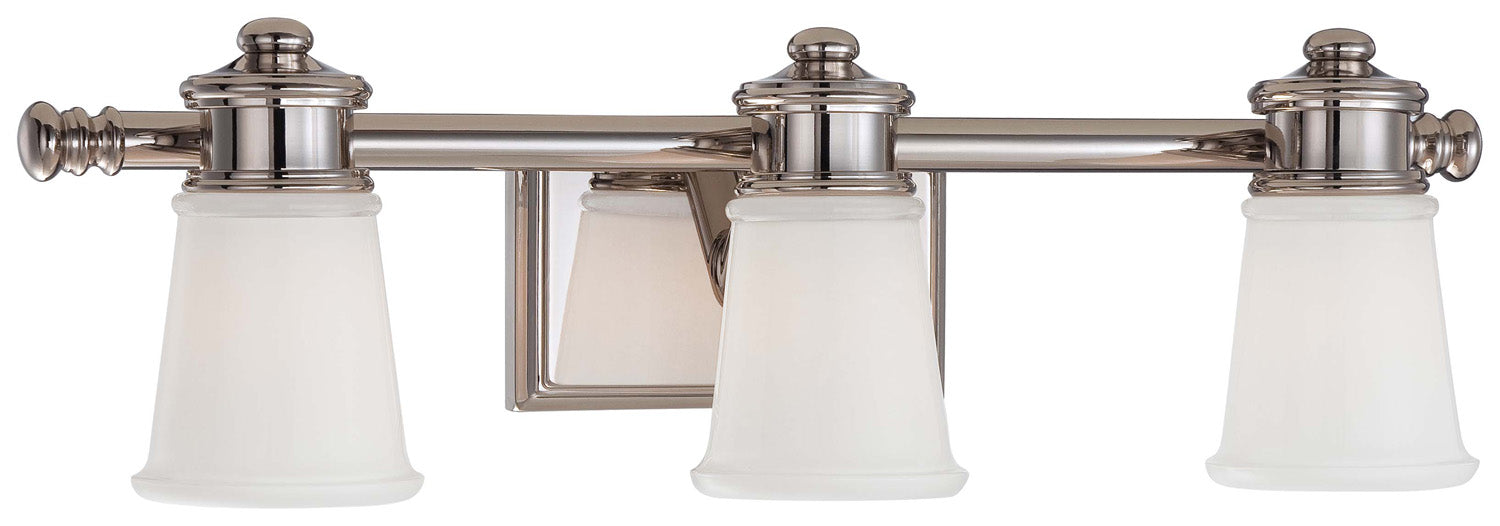 Minka-Lavery 4533-613 Three Light Bath, Polished Nickel
