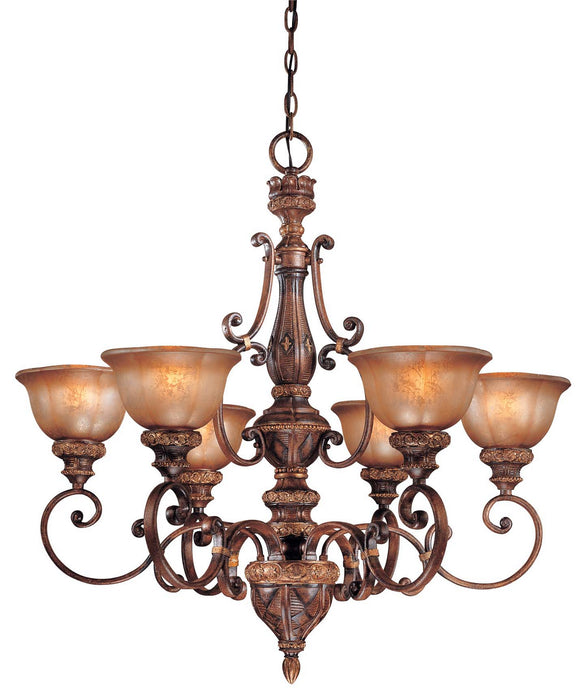 Minka-Lavery 1356-177 Six Light Chandelier, Illuminati Bronze