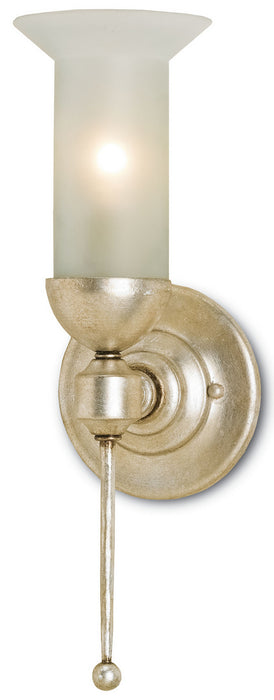 Currey and Company 5117 One Light Wall Sconce, Burnished Silver Leaf