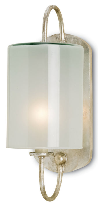 Currey and Company 5129 One Light Wall Sconce, Silver Leaf