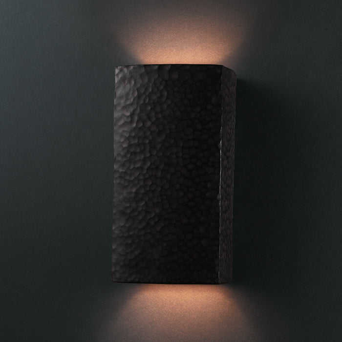 Justice Designs CER-0915-HMIR Lantern, Hammered Iron