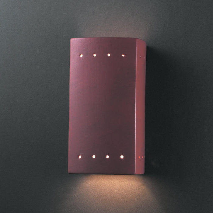 Justice Designs CER-0925W-TERA Lantern, Terra Cotta