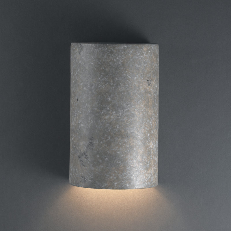 Justice Designs CER-0940W-TRAM Lantern, Mocha Travertine