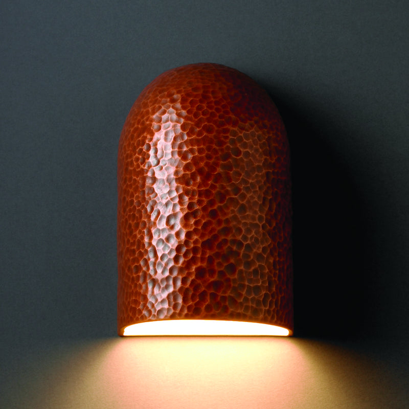 Justice Designs CER-0970-HMCP Lantern, Hammered Copper