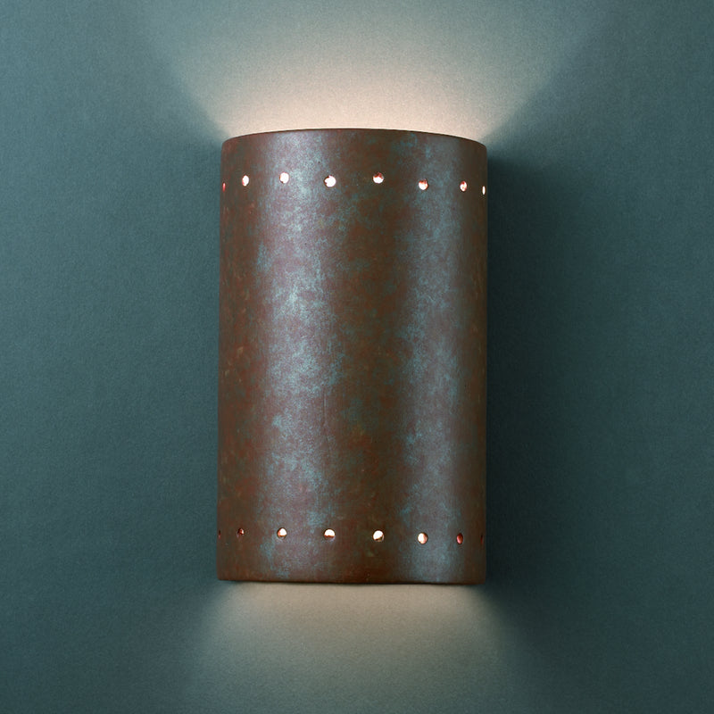 Justice Designs CER-0995-PATR Lantern, Rust Patina