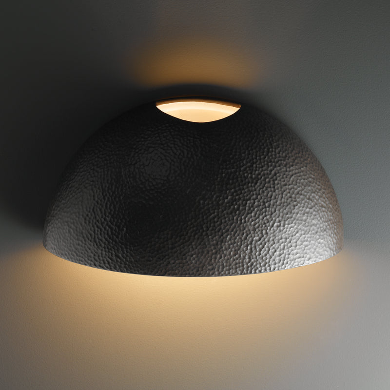Justice Designs CER-1120W-HMIR LED Wall Sconce, Hammered Iron