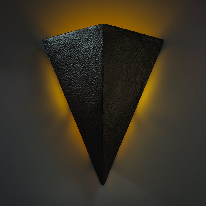 Justice Designs CER-1140W-HMIR Lantern, Hammered Iron