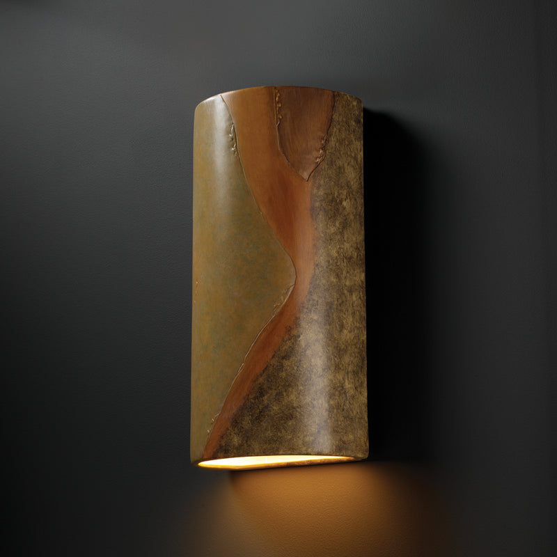 Justice Designs CER-1160-SLHY Lantern, Harvest Yellow Slate
