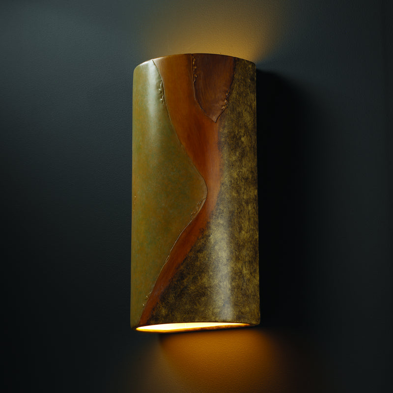 Justice Designs CER-1165W-SLHY Lantern, Harvest Yellow Slate