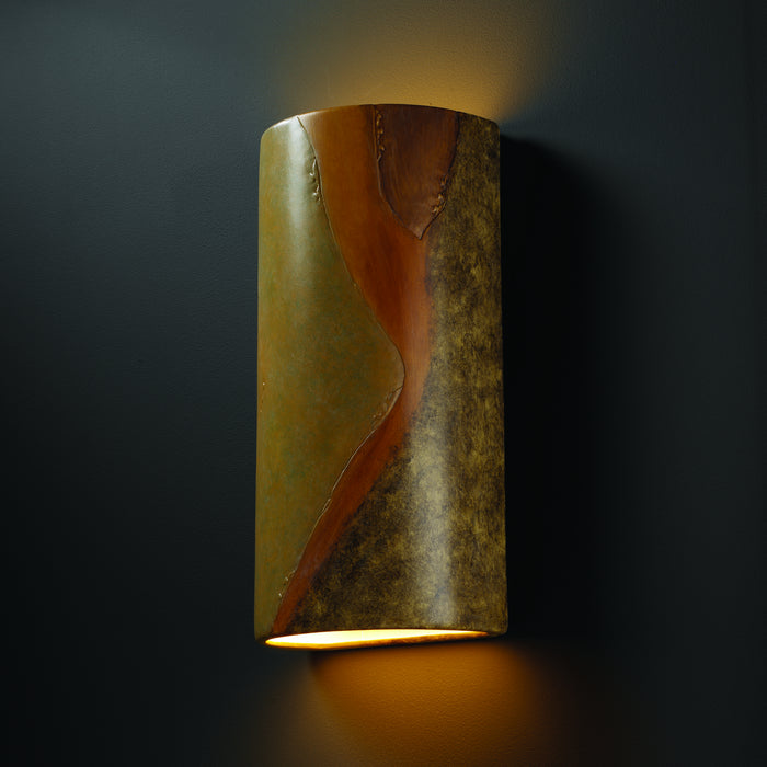 Justice Designs CER-1165W-SLHY Lantern, Harvest Yellow Slate