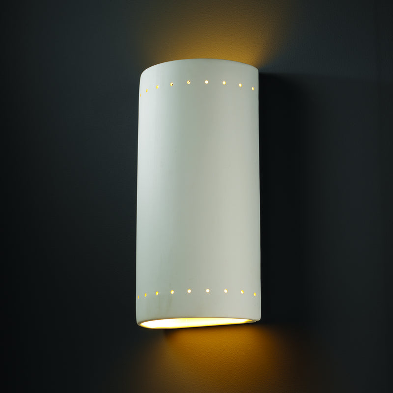 Justice Designs CER-1195-BIS Lantern, Bisque