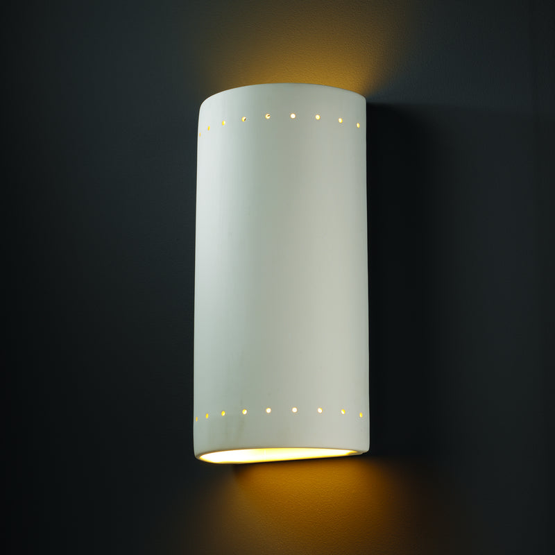 Justice Designs CER-1195W-BIS Lantern, Bisque