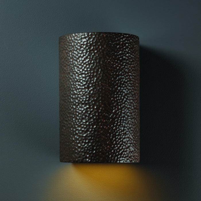 Justice Designs CER-1260W-HMIR Lantern, Hammered Iron