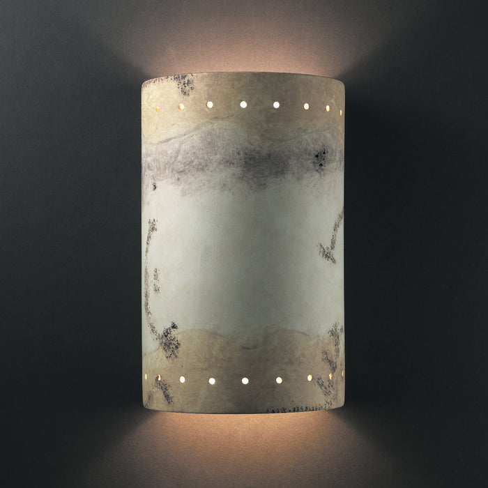 Justice Designs CER-1295W-TRAG Lantern, Greco Travertine