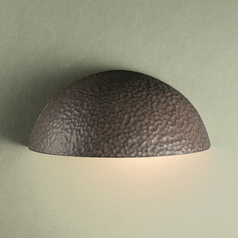 Justice Designs CER-1300W-HMIR Lantern, Hammered Iron