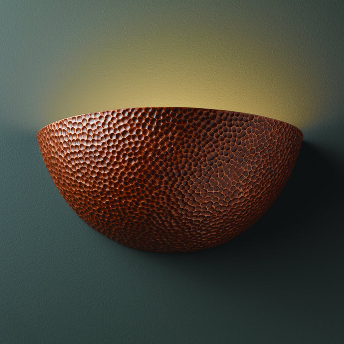 Justice Designs CER-1355-HMCP Lantern, Hammered Copper