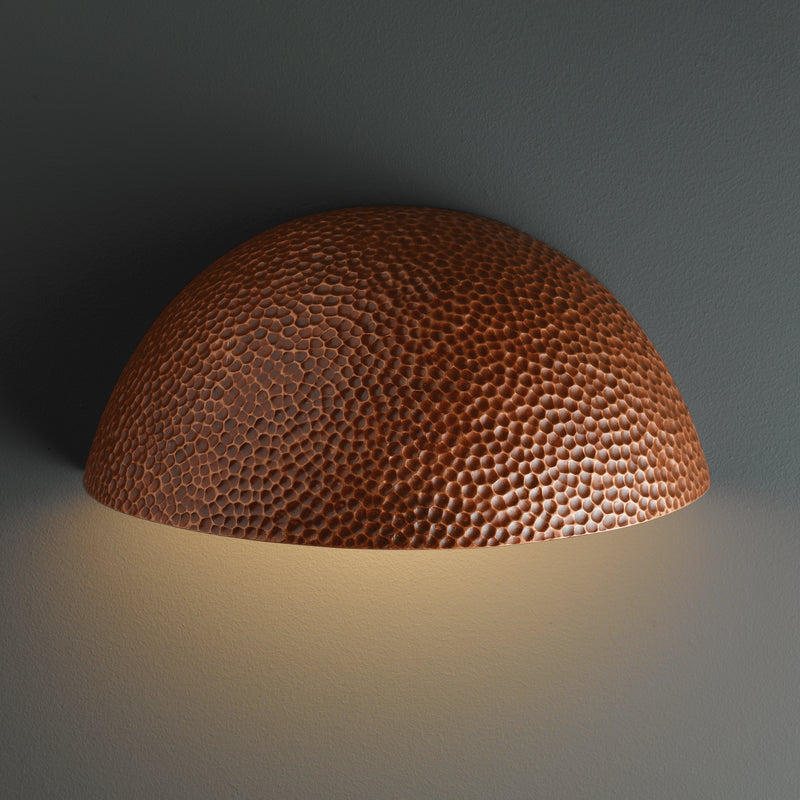 Justice Designs CER-1355W-HMCP Lantern, Hammered Copper