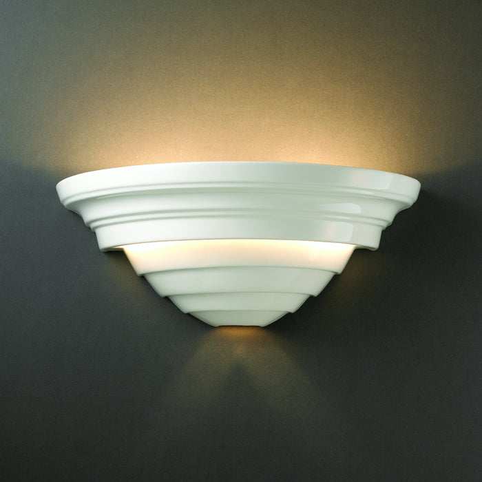 Justice Designs CER-1555-WHT Lantern, Gloss White