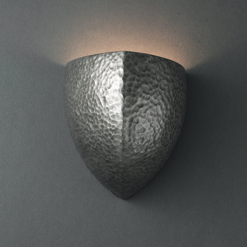 Justice Designs CER-1850-HMPW Lantern, Hammered Pewter