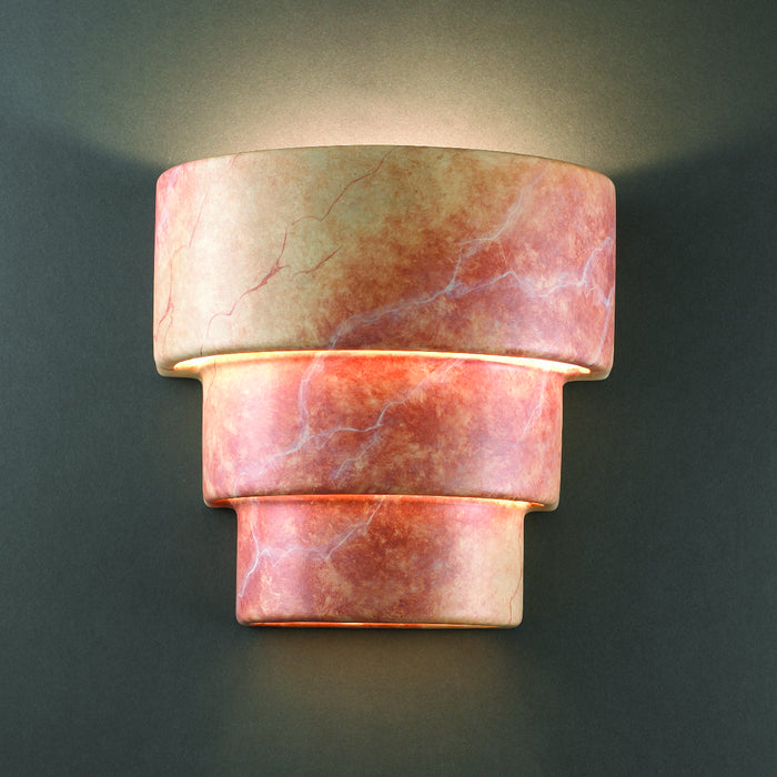 Justice Designs CER-2225W-STOA Lantern, Agate Marble