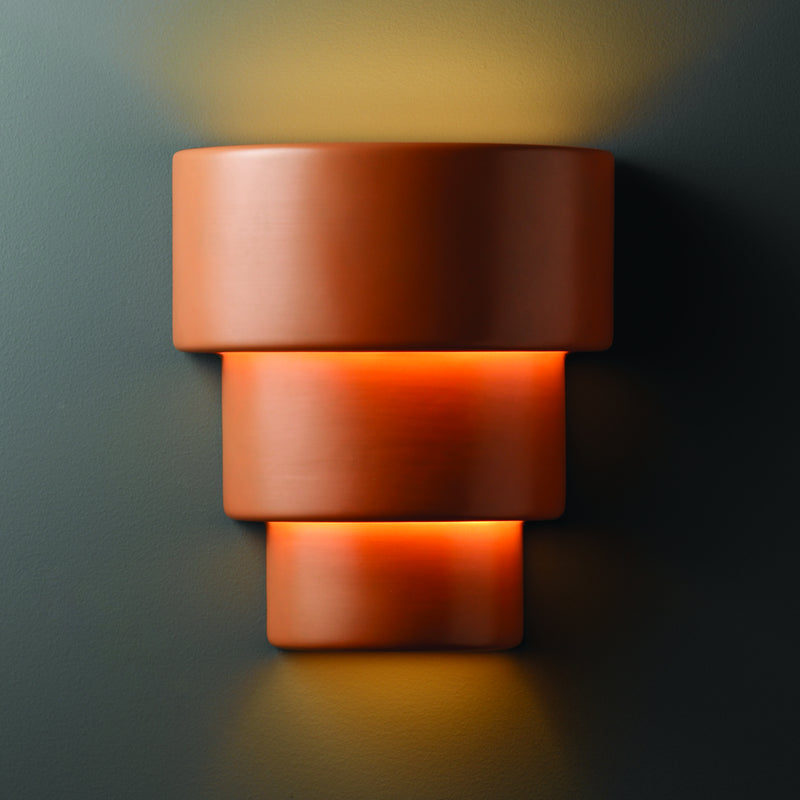 Justice Designs CER-2235W-TERA Lantern, Terra Cotta