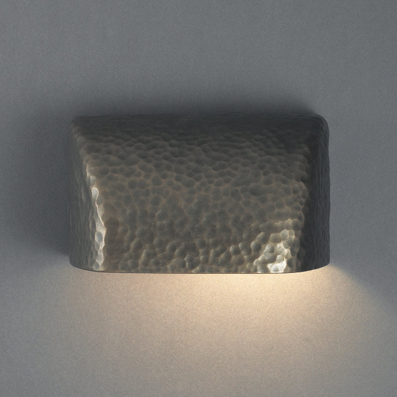 Justice Designs CER-2900W-HMBR Lantern, Hammered Brass