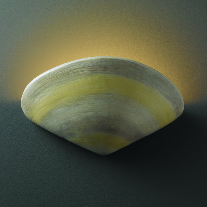 Justice Designs CER-3710-SEAC Wall Sconce, Clam Shell