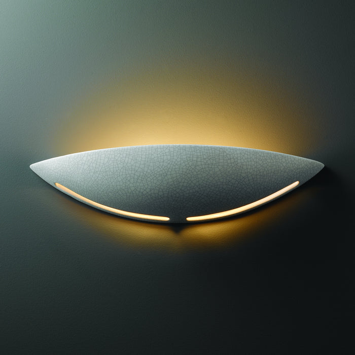 Justice Designs CER-4205-CRK Lantern, White Crackle