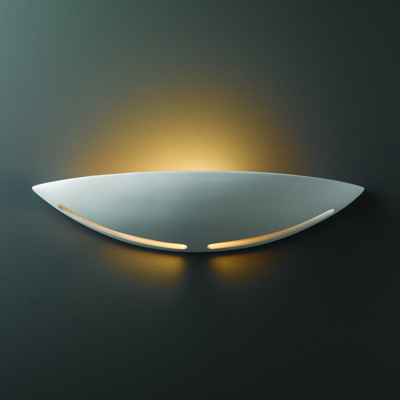 Justice Designs CER-4215-BIS Wall Sconce, Bisque