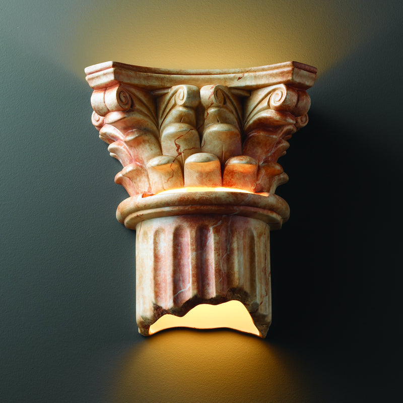 Justice Designs CER-4705-STOA Wall Sconce, Agate Marble