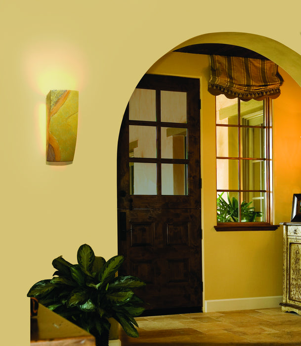 Justice Designs CER-5135-SLHY Wall Sconce, Harvest Yellow Slate