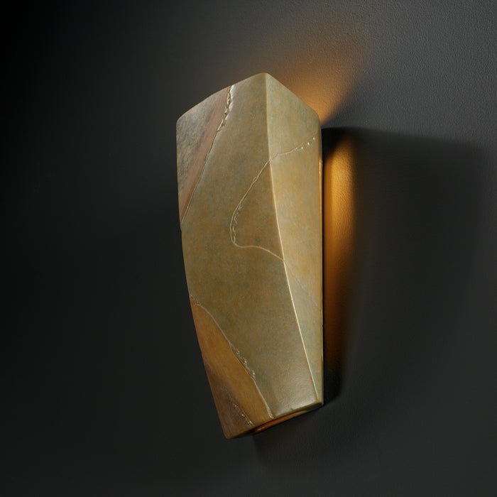 Justice Designs CER-5135-SLHY Wall Sconce, Harvest Yellow Slate