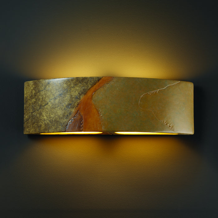 Justice Designs CER-5205-SLHY Wall Sconce, Harvest Yellow Slate