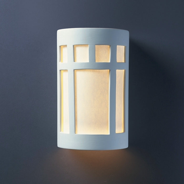 Justice Designs CER-5350W-BIS Wall Sconce, Bisque