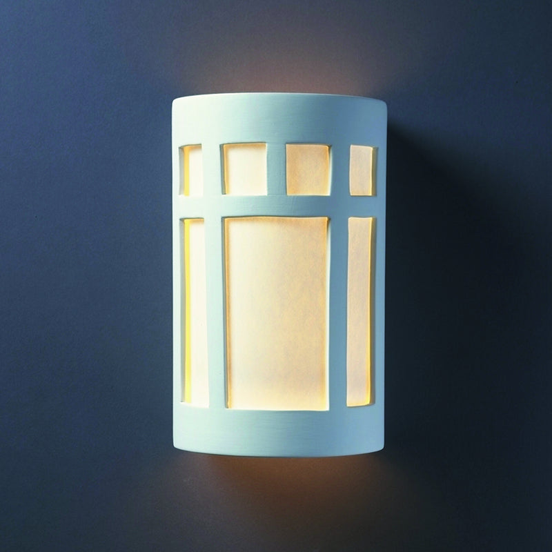 Justice Designs CER-5355-BIS Wall Sconce, Bisque