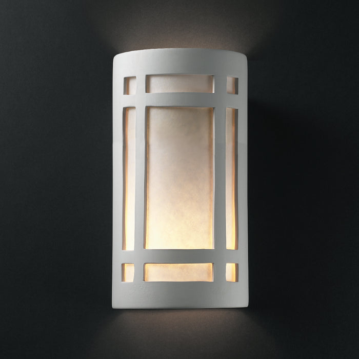 Justice Designs CER-5495-BIS Wall Sconce, Bisque