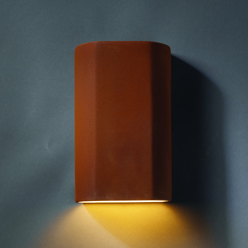 Justice Designs CER-5500-RRST Wall Sconce, Real Rust