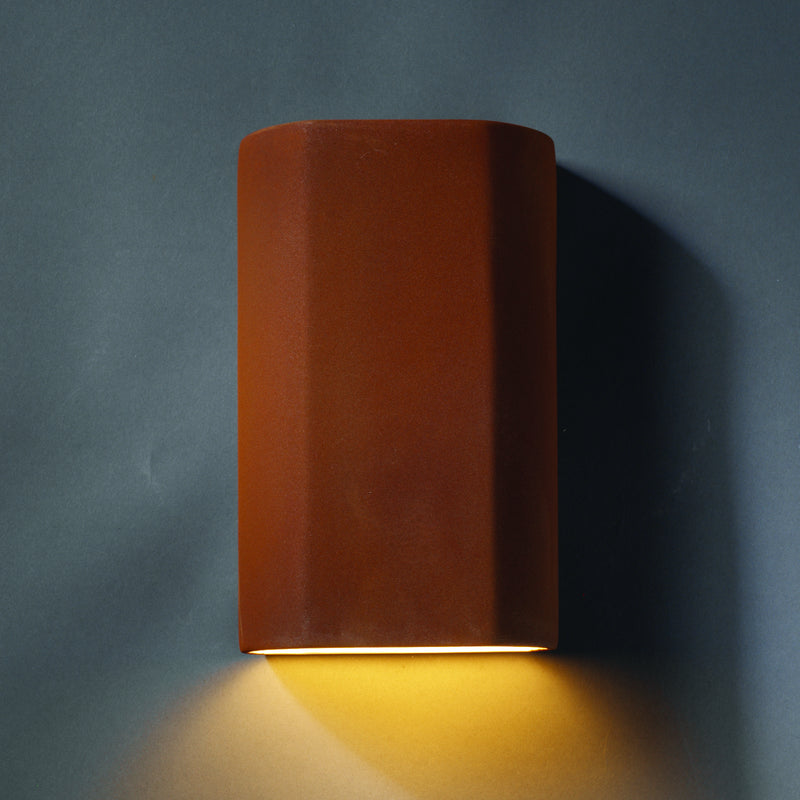 Justice Designs CER-5500W-RRST Wall Sconce, Real Rust