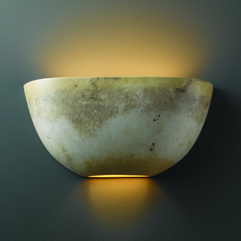 Justice Designs CER-5725-TRAG Wall Sconce, Greco Travertine