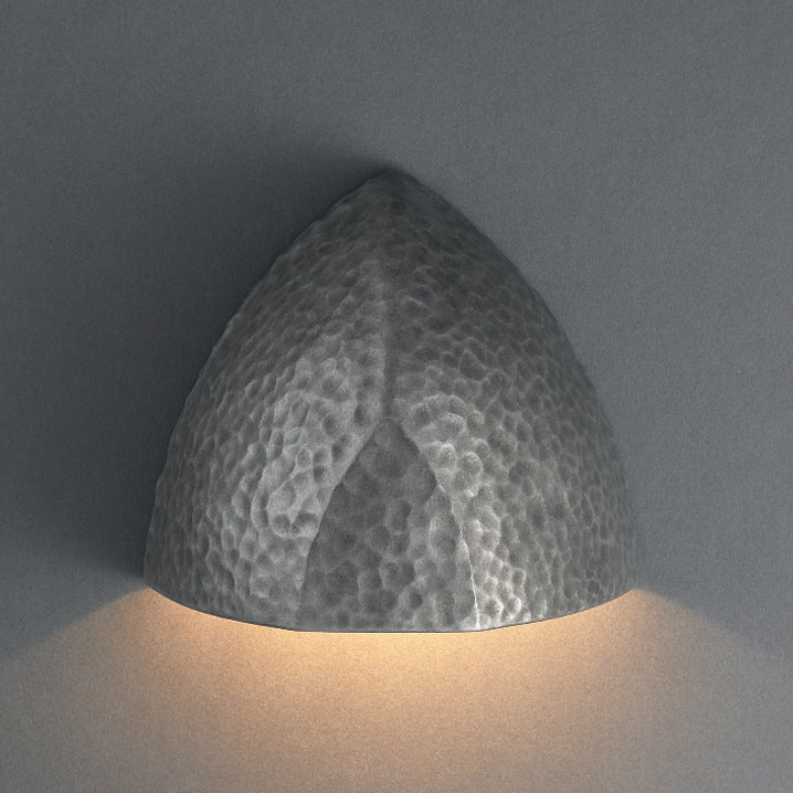 Justice Designs CER-5800W-HMPW Wall Sconce, Hammered Pewter