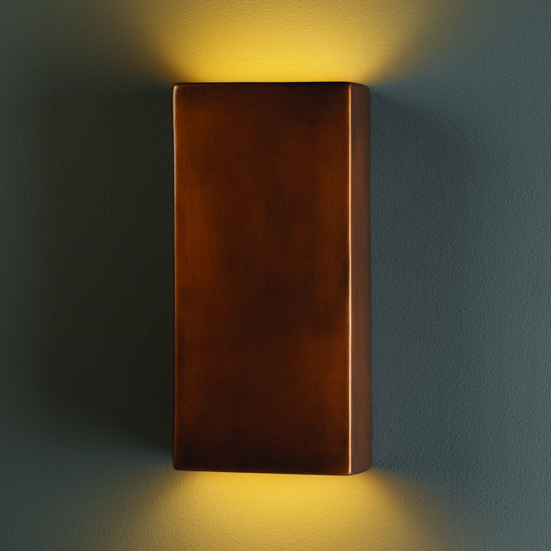 Justice Designs CER-5955-ANTC Wall Sconce, Antique Copper