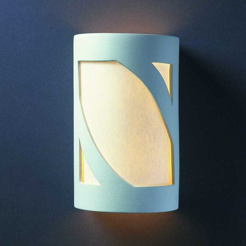 Justice Designs CER-7345W-BIS Lantern, Bisque