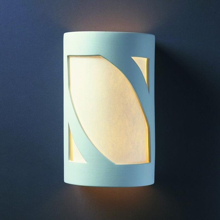Justice Designs CER-7355W-BIS Lantern, Bisque