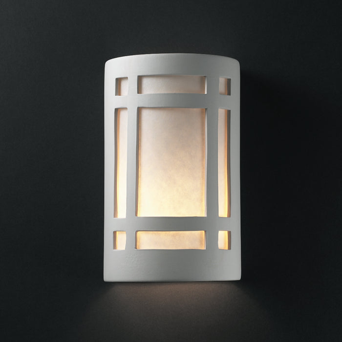 Justice Designs CER-7485-BIS Lantern, Bisque